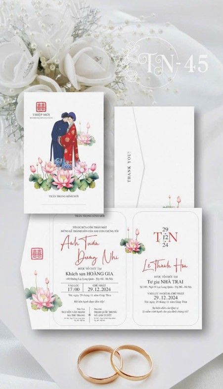 Mẫu thiệp cưới Hà Nội đẹp