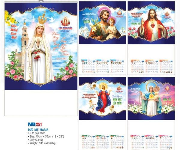 mẫu lịch 5 tờ đẹp