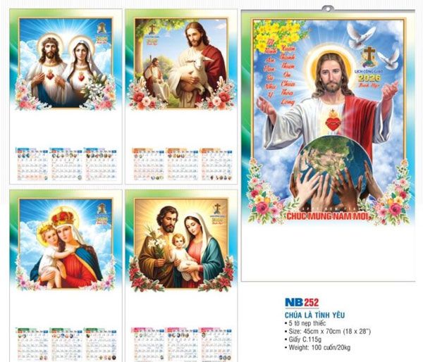 mẫu lịch 5 tờ đẹp Hà Nội