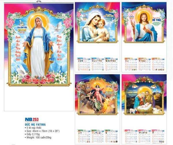 mẫu lịch nẹp thiếc 5 tờ tham khảo