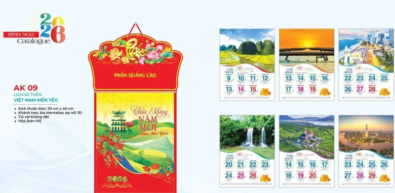 lịch 52 tuần 2026