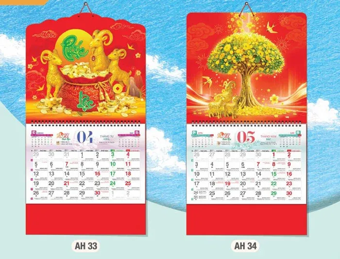 lịch 52 tuần lò xo đẹp