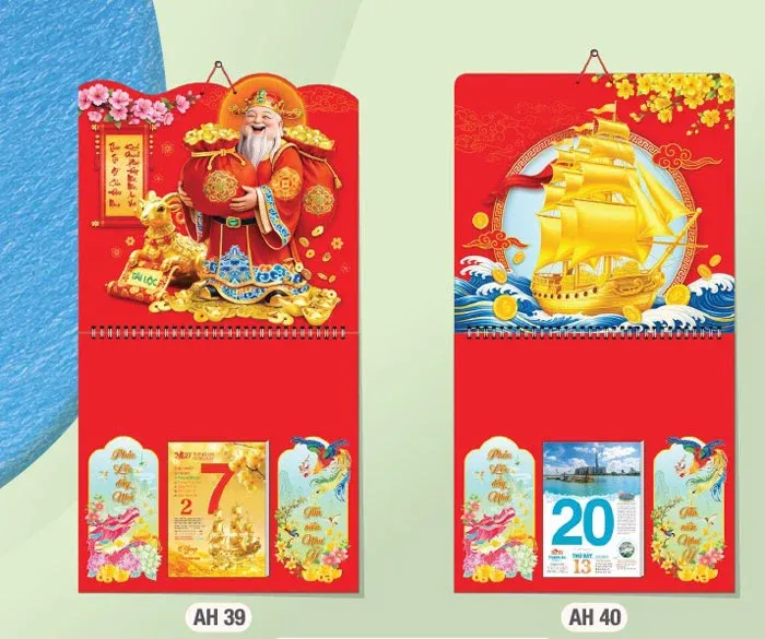 lịch 52 tuần lò xo giữa