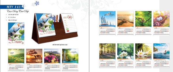 Lịch tết để bàn cuộc sống tươi đẹp
