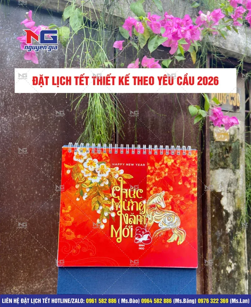 in lịch tết để bàn