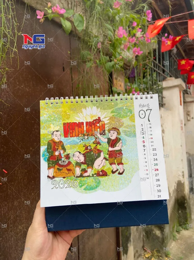mẫu lịch để bàn tết 2026