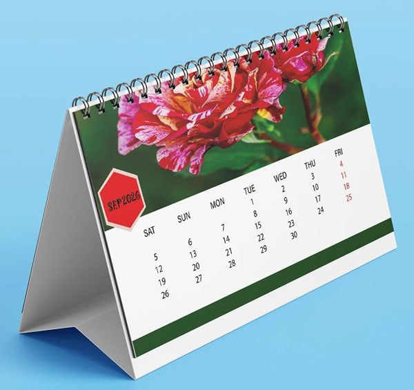 mẫu lịch để bàn tham khảo