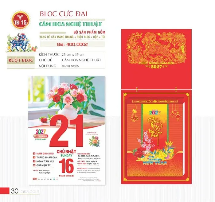 bloc cực đại TD 15 cắm hoa nghệ thuật