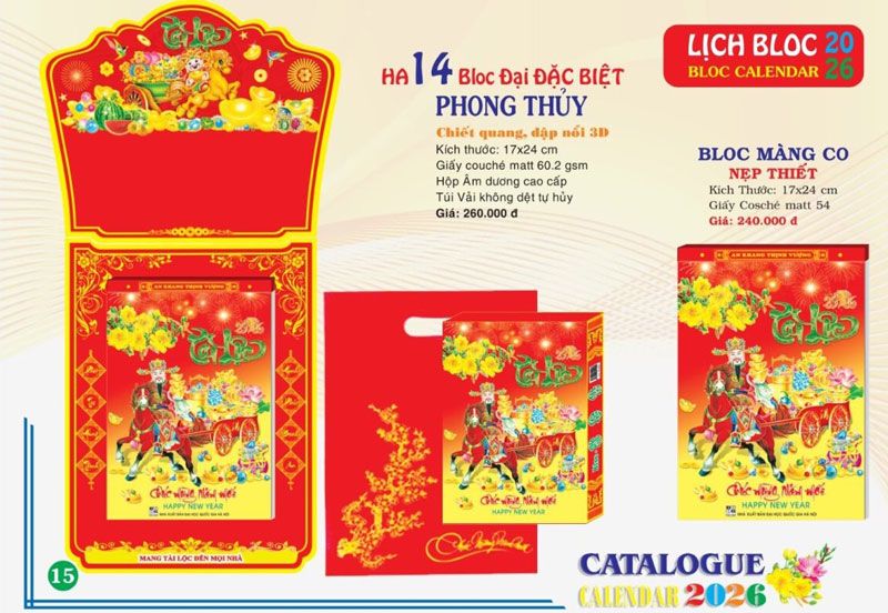 Công ty in lịch bloc tết 2026