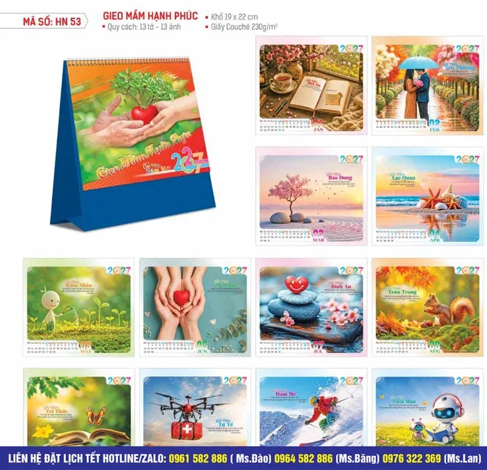 mẫu lịch bàn 2027