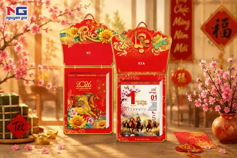 mẫu lịch bloc 20 x30 khách hàng tham khảo