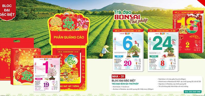 mẫu lịch bloc 17x24 cm