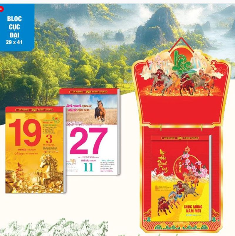 mẫu lịch bloc đẹp 2026