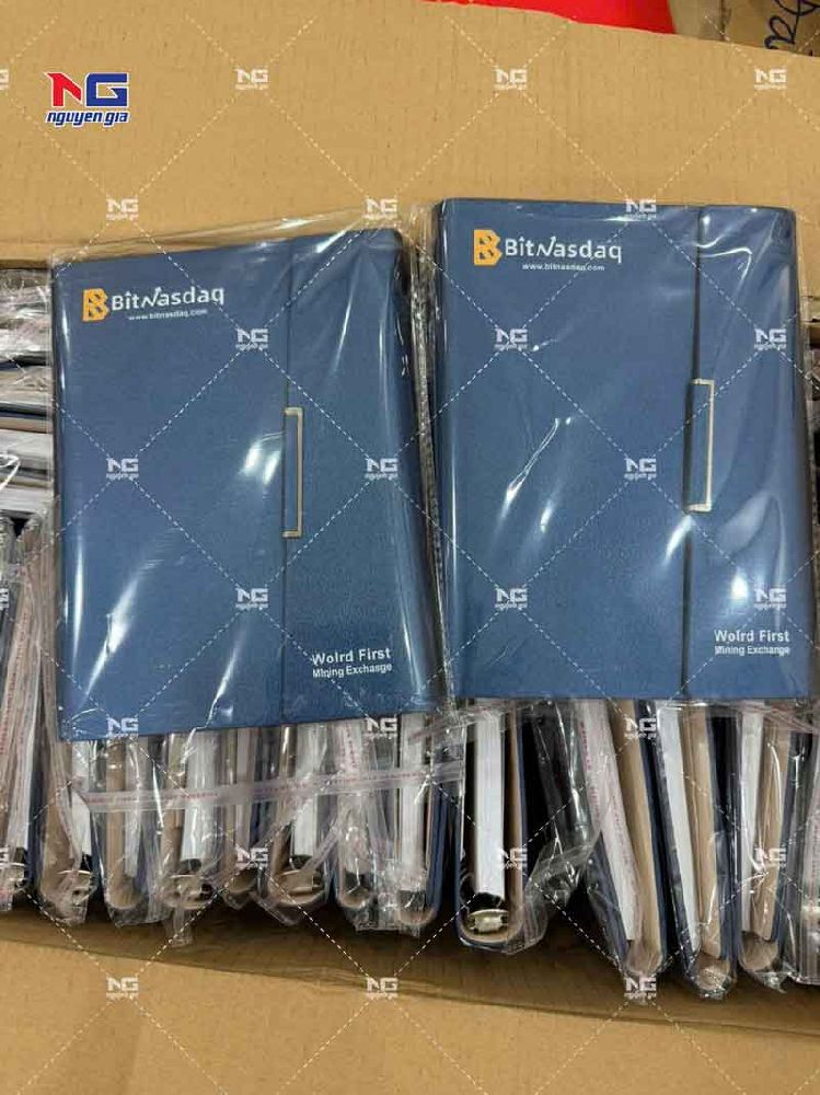 mẫu sổ bìa da Bitnasdaq đẹp chất lượng