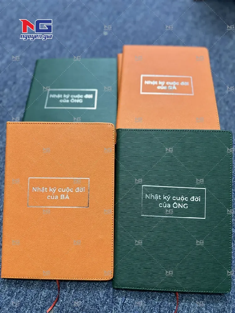mẫu sổ bia da