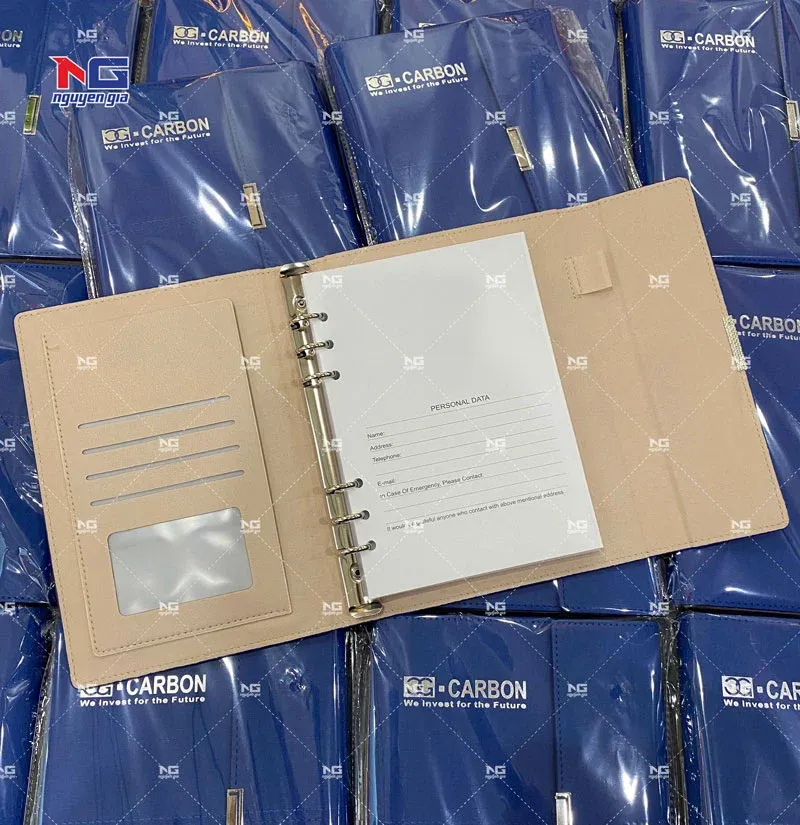 mẫu sổ da bên trong Carbon