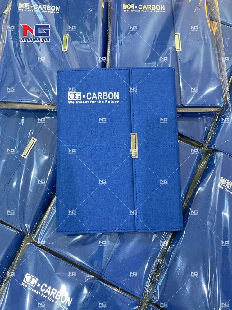 mẫu sổ bìa da carbon đẹp