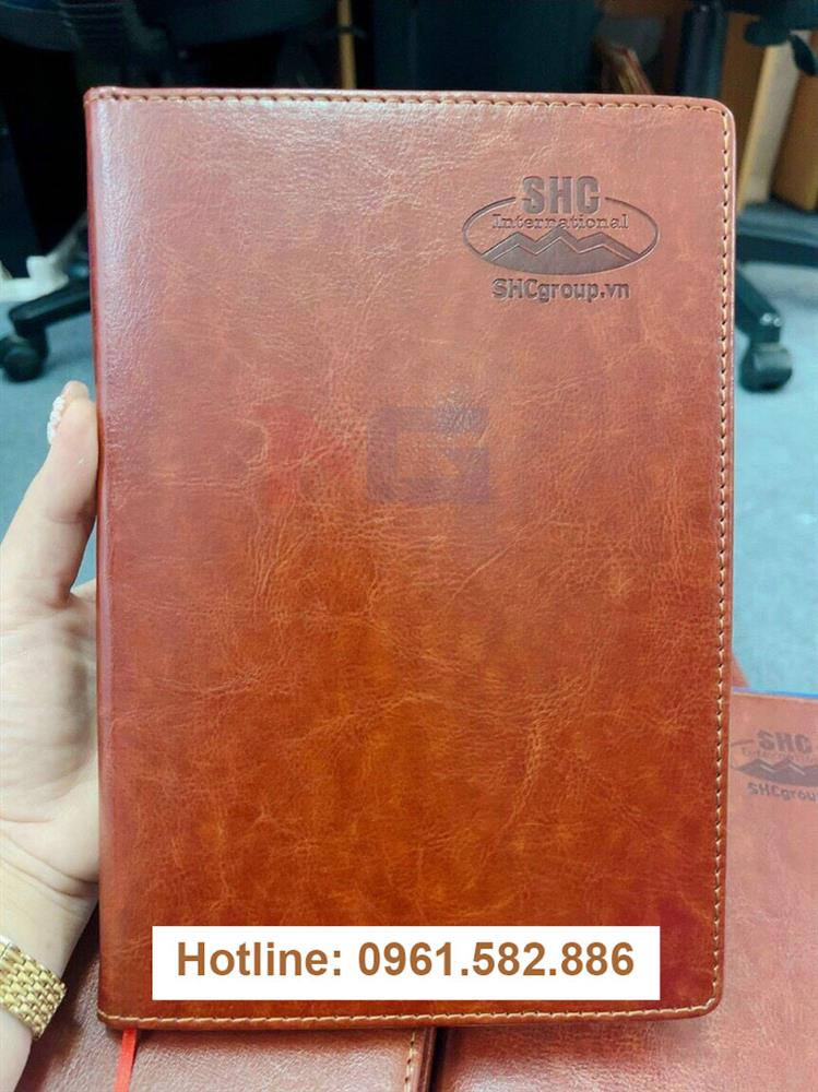 mẫu sổ tay bìa da bò